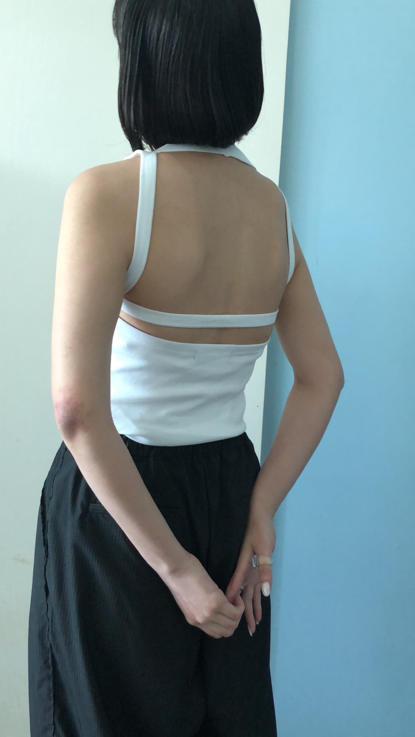 Backless Halter Tank Top