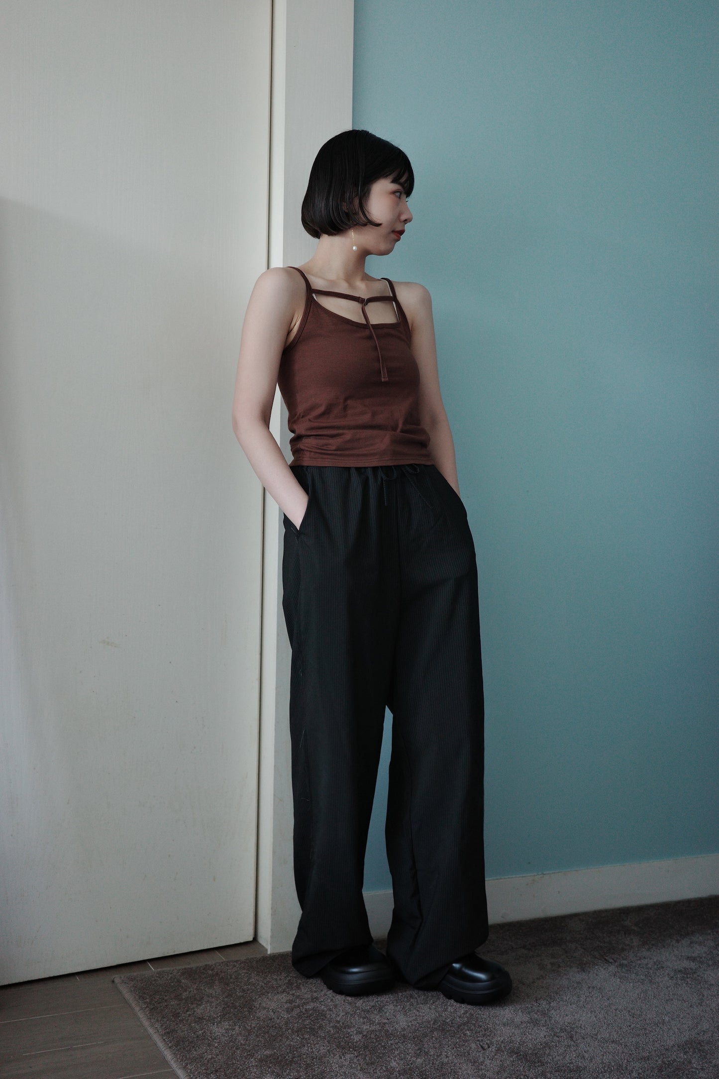 Strappy Pleated Vest