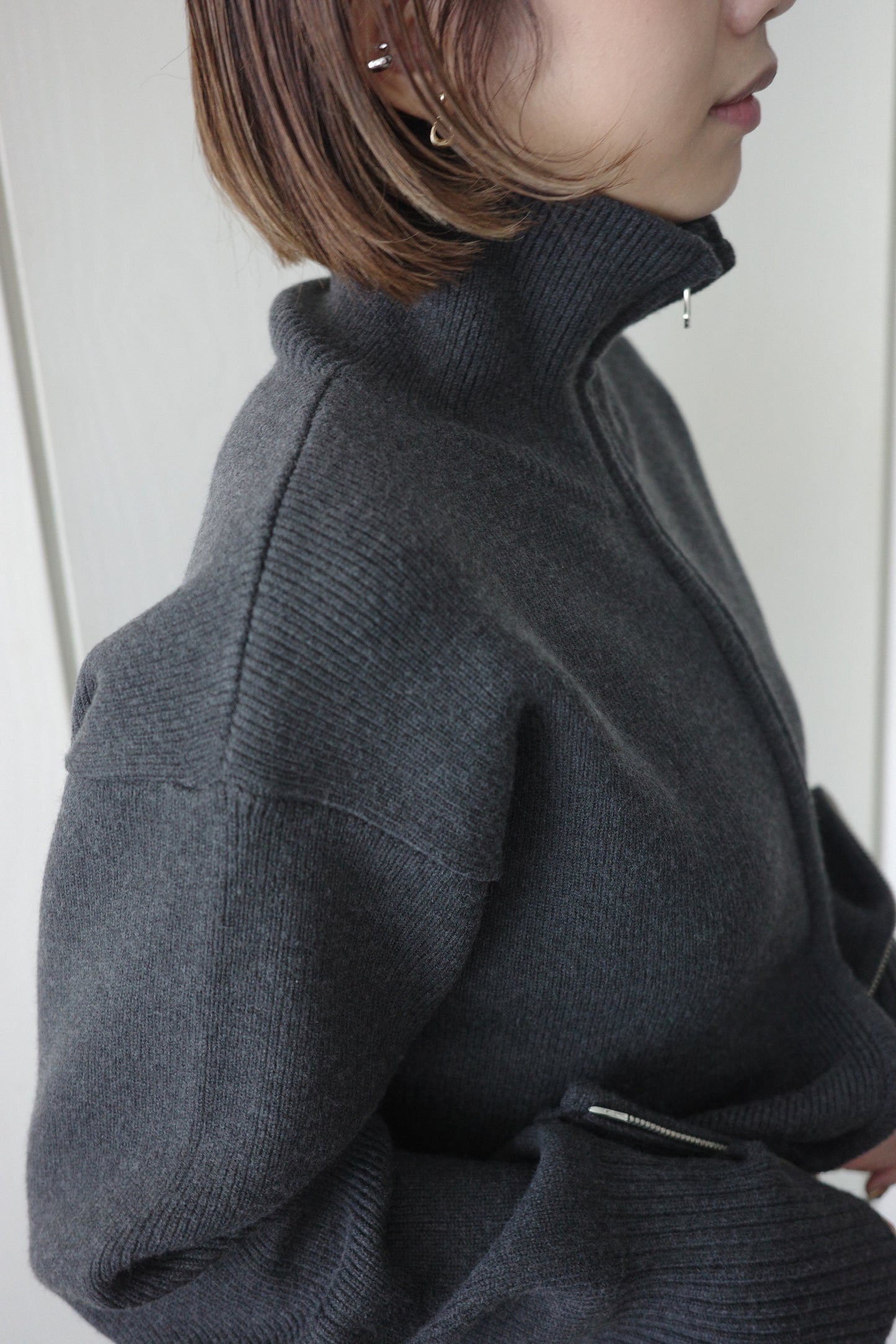 Zip Turtleneck Sweater