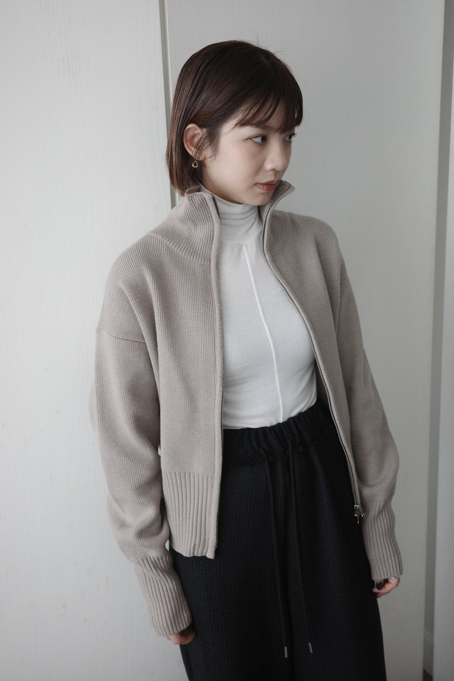 Zip Turtleneck Sweater