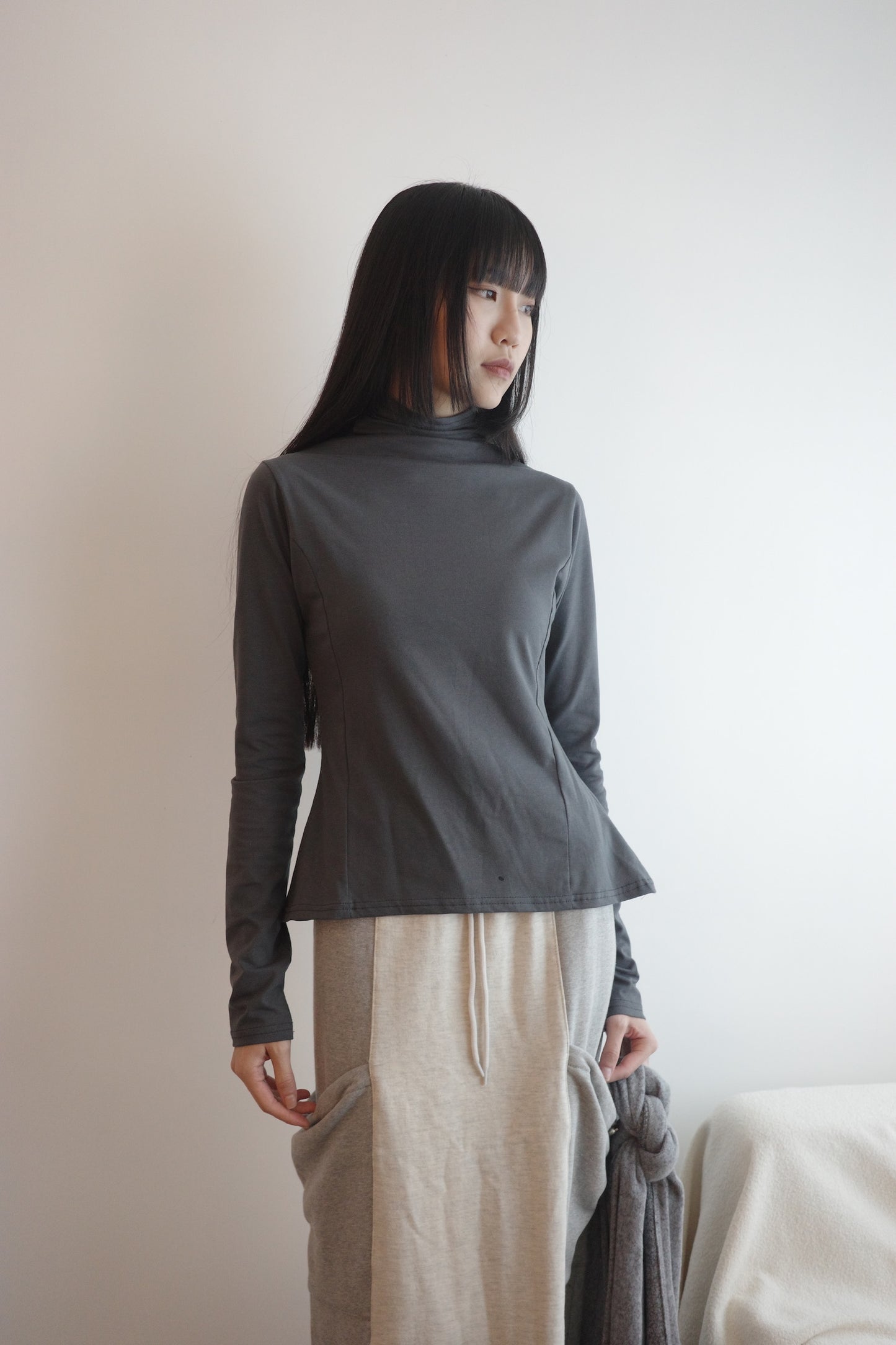 Half-high Collar Base Tee