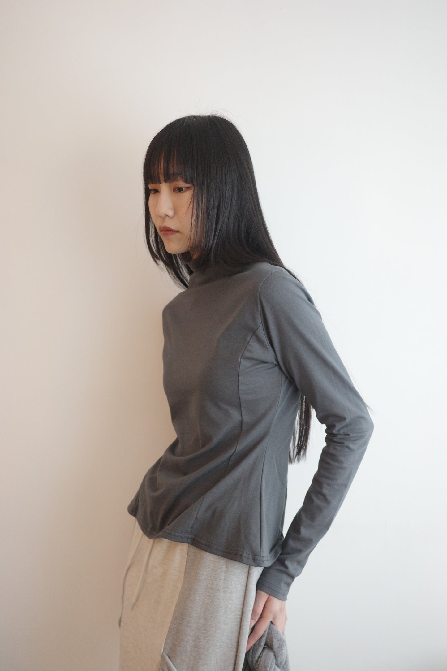 Half-high Collar Base Tee