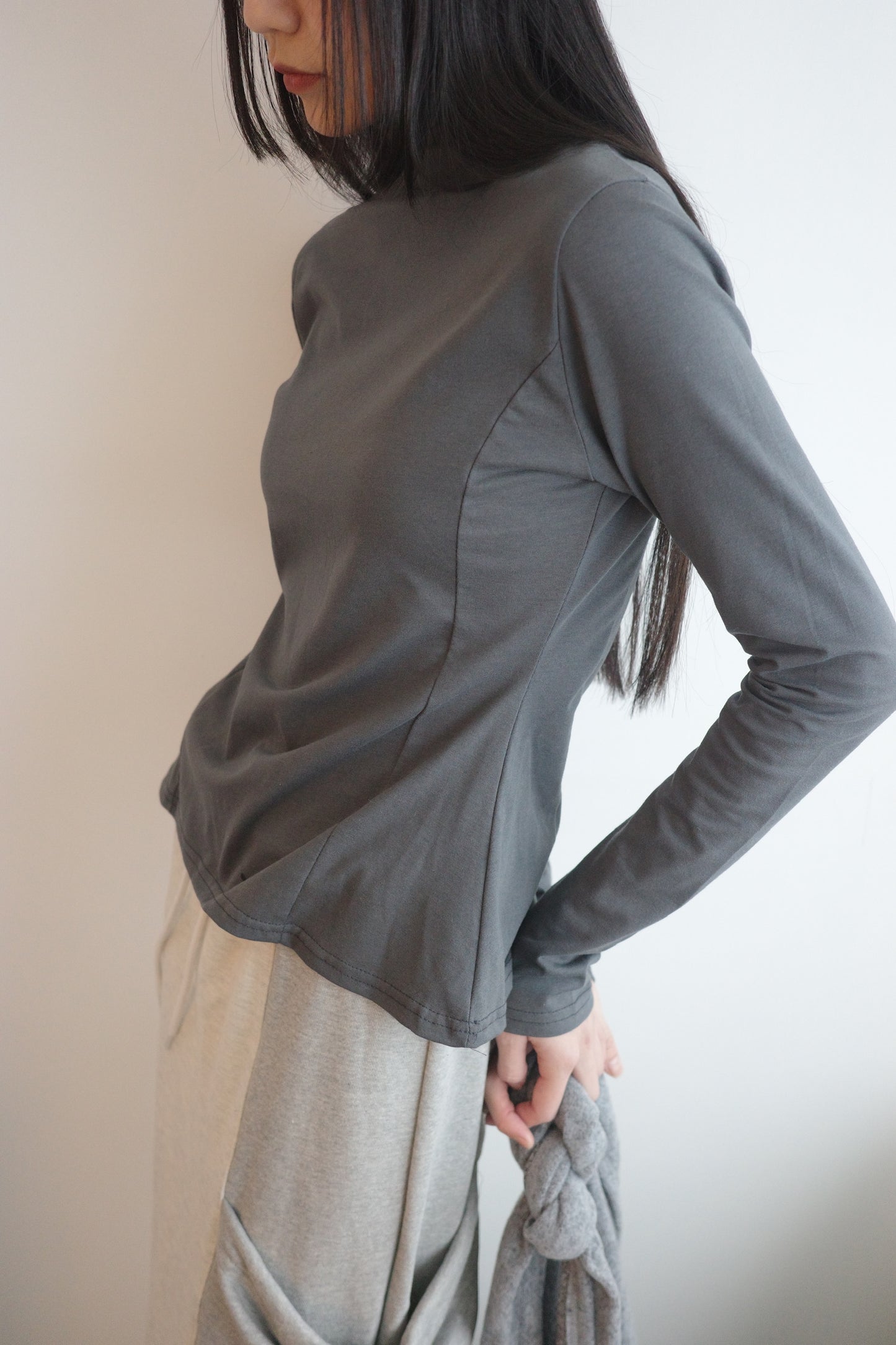 Half-high Collar Base Tee