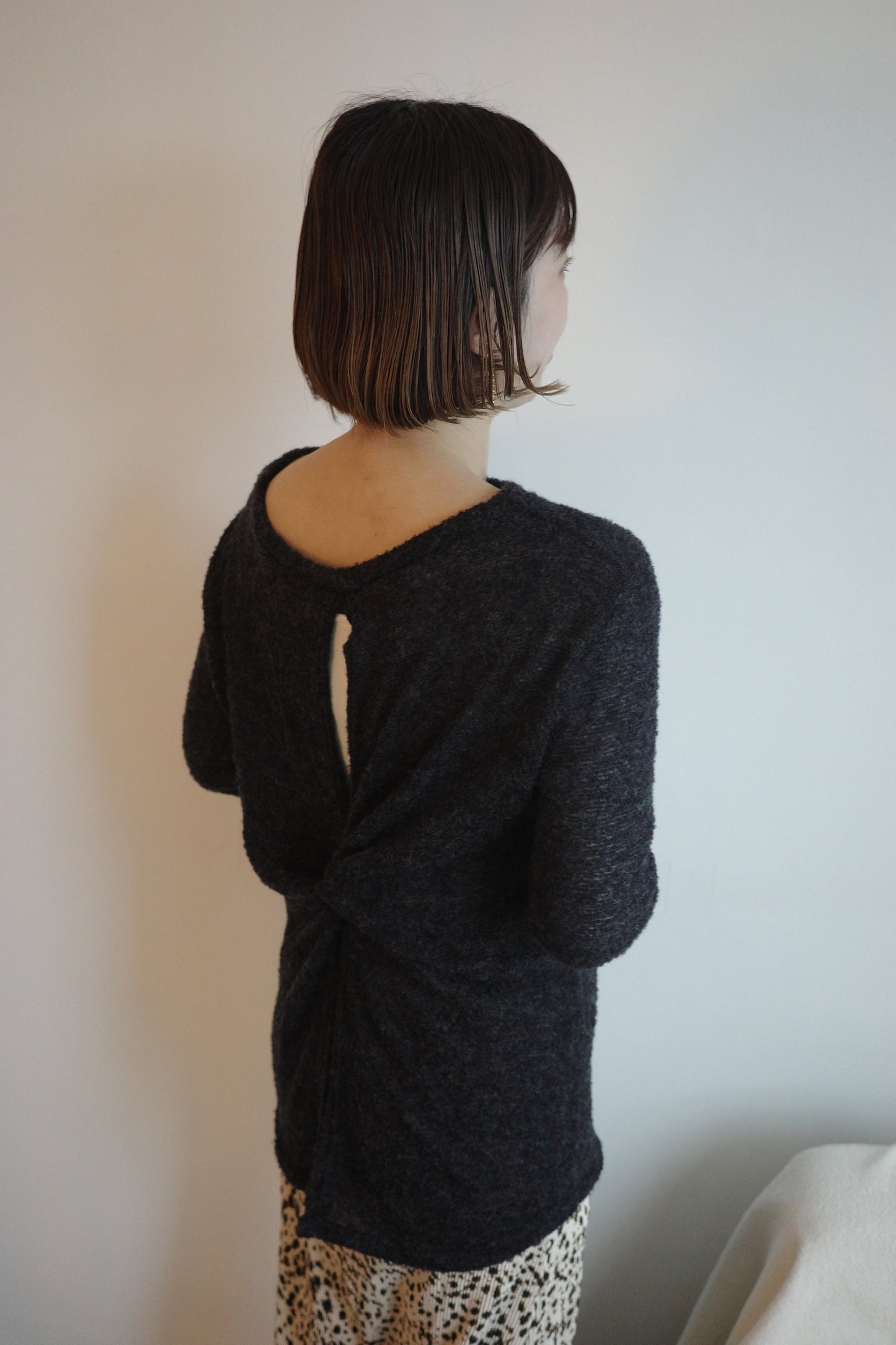 Back Twist Hollow-out Knitted