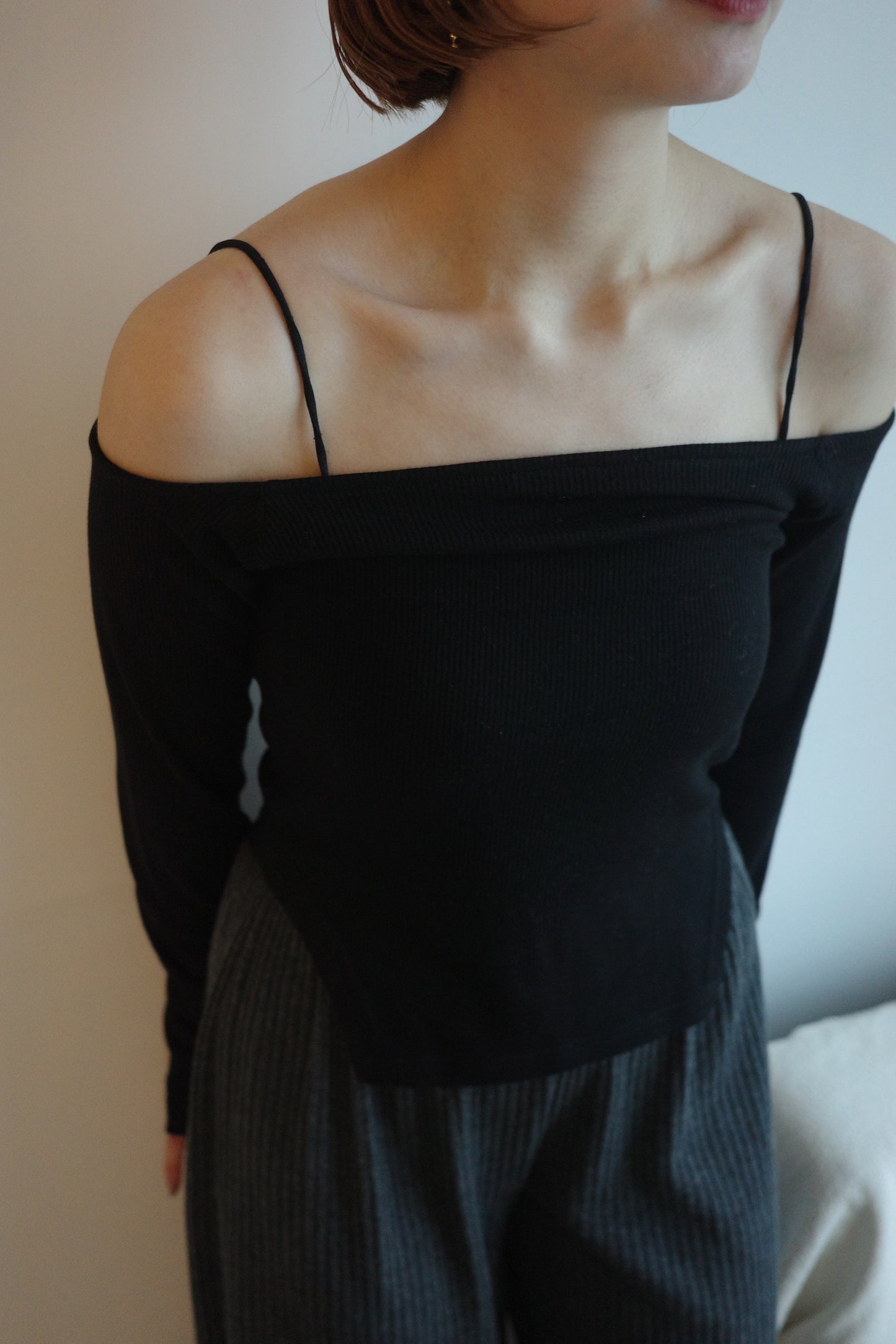 Off Shoulder Side Slit Top