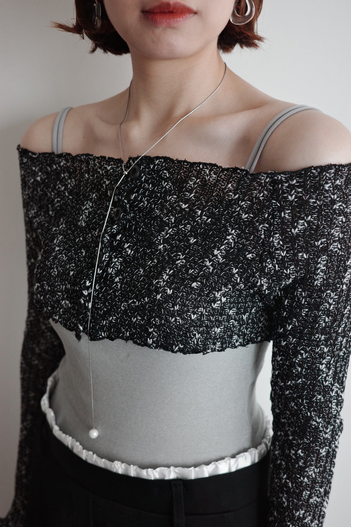 One-shoulder Hollow Top