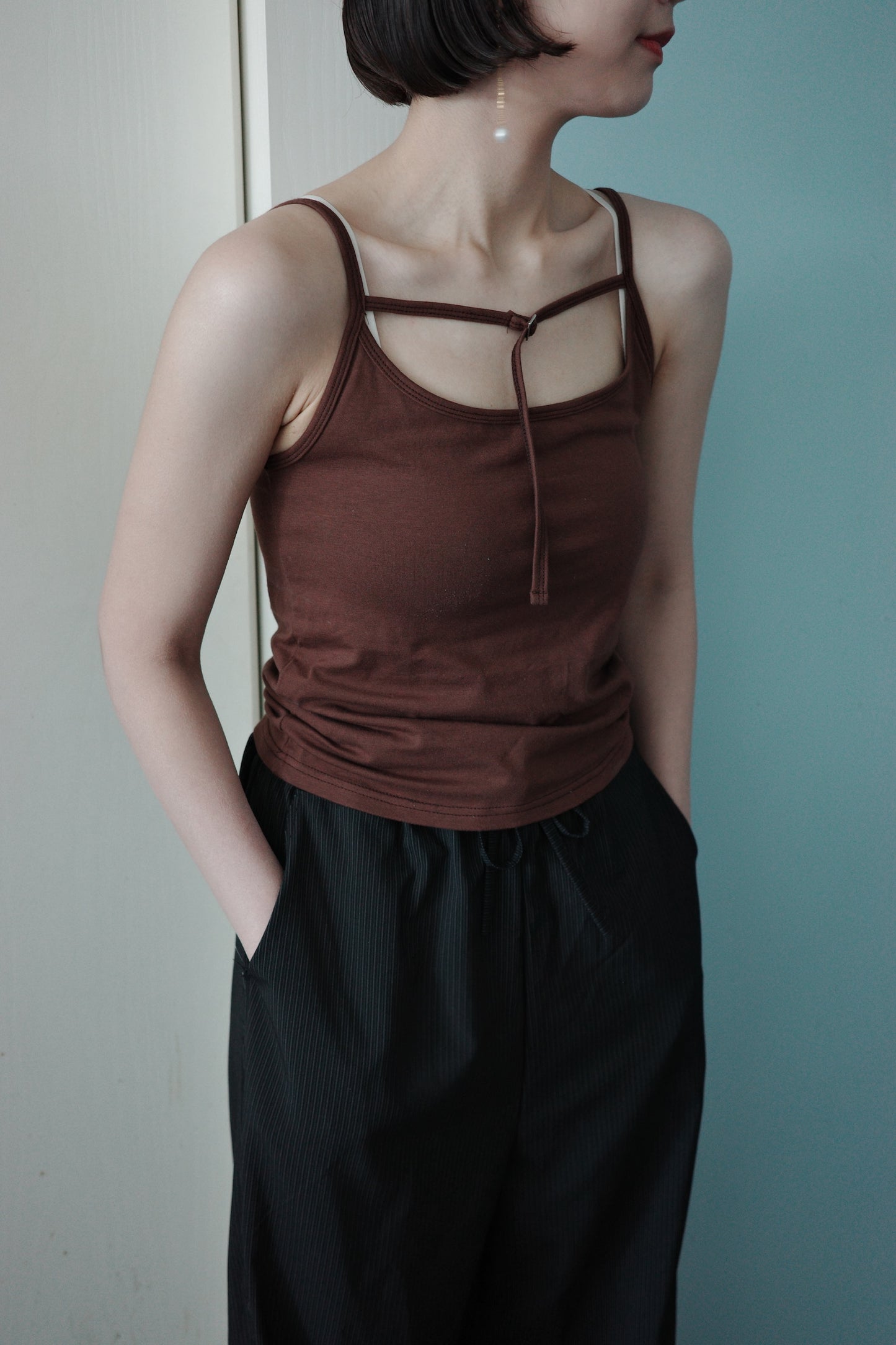 Strappy Pleated Vest