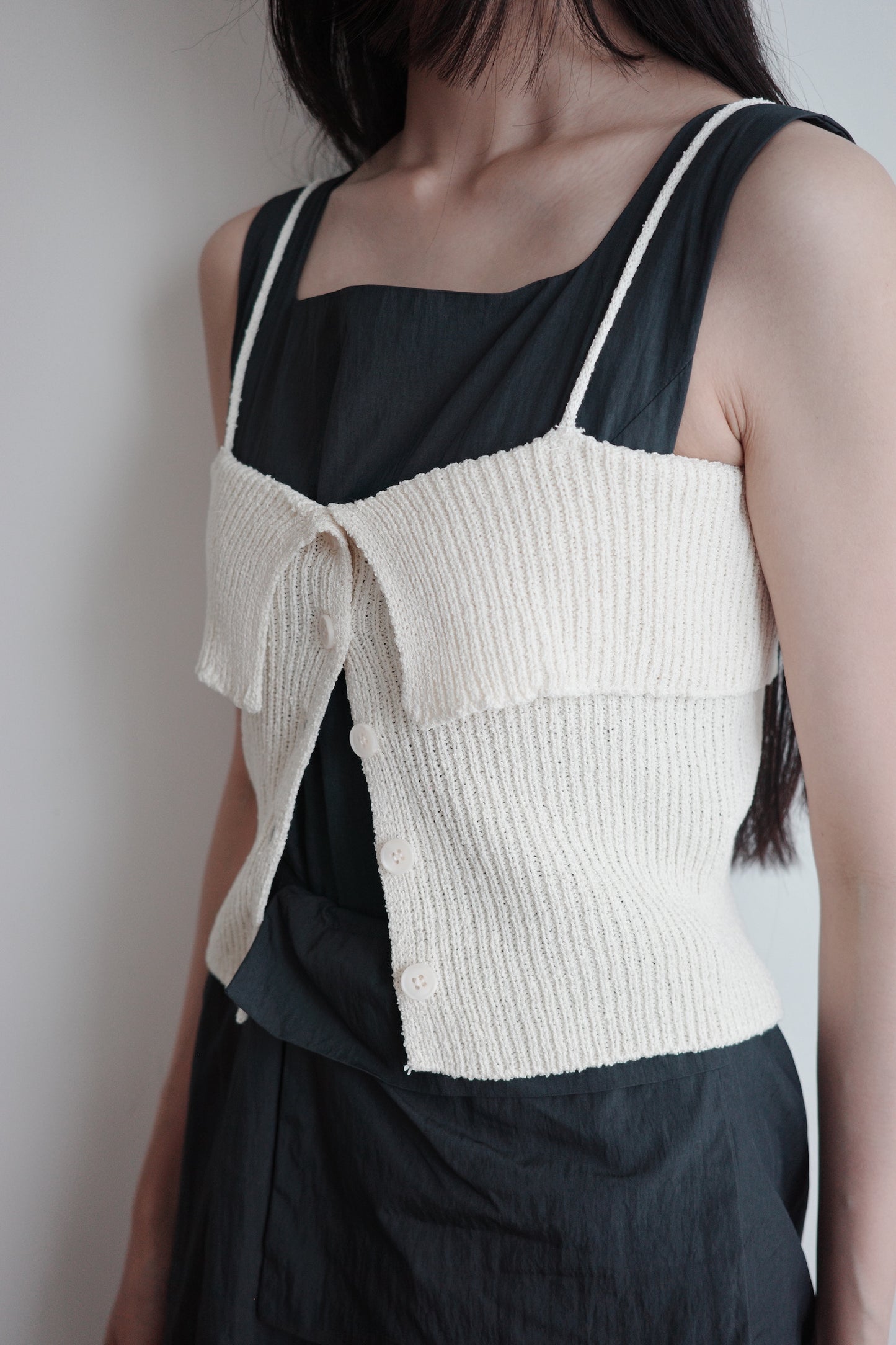 Cuffed Knitted Vest